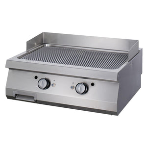 Premium grill - Räfflade krom - Dubbel enhet - 90 cm djup - Gas