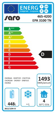 SARO Bageri kylbänk modell EPA 3100 TN